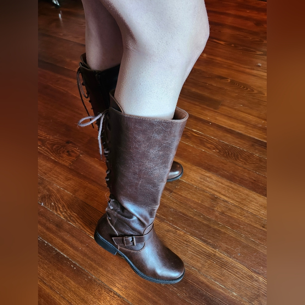 Brown Lace Up Boots